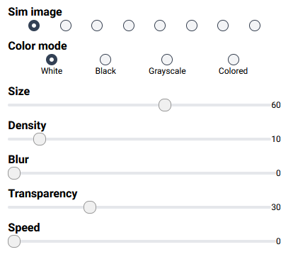 Sim parameters